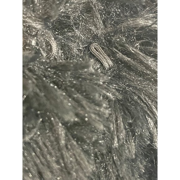 Size Small BLACK SHAGGY FAUX-FUR POCKETED OUTERWEAR VEST Coat Jacket Fall Winter - Picture 3 of 5